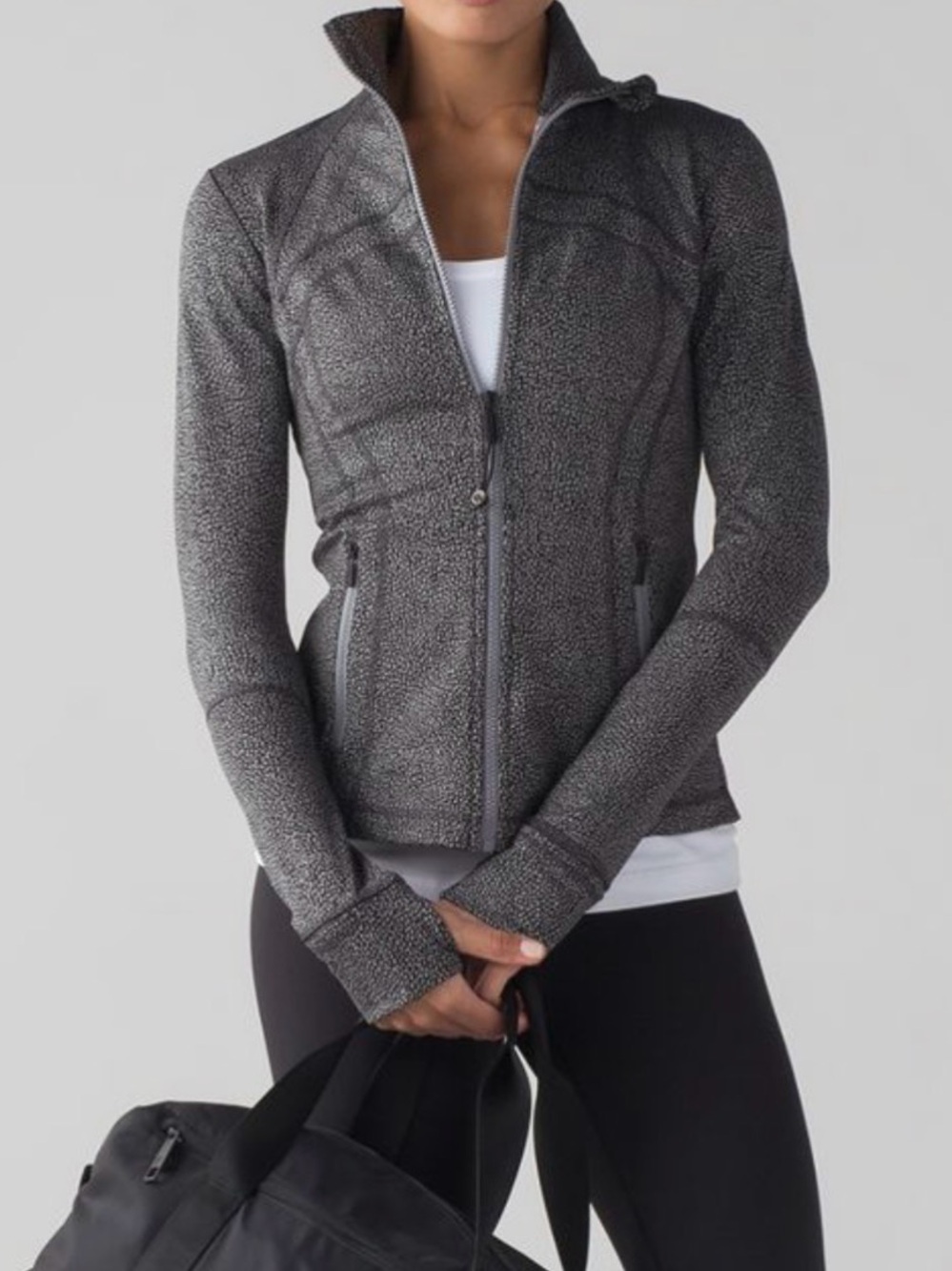 Lululemon Define Jacket Luon Chakra Jacquard V1 Black Battleship W4AH4S Women 10